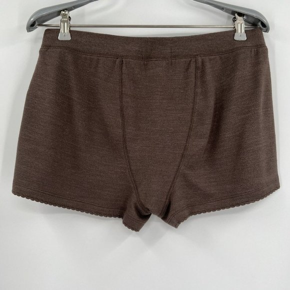 PJ Salvage Borrowed from the Boys Knit Pajama Shorts sz S Cocoa Brown RZBBS NWT - Picture 5 of 5